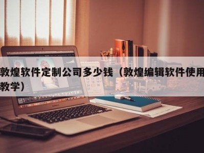 敦煌软件定制公司多少钱（敦煌编辑软件使用教学）