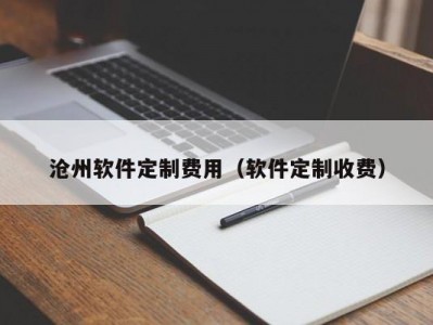 沧州软件定制费用（软件定制收费）